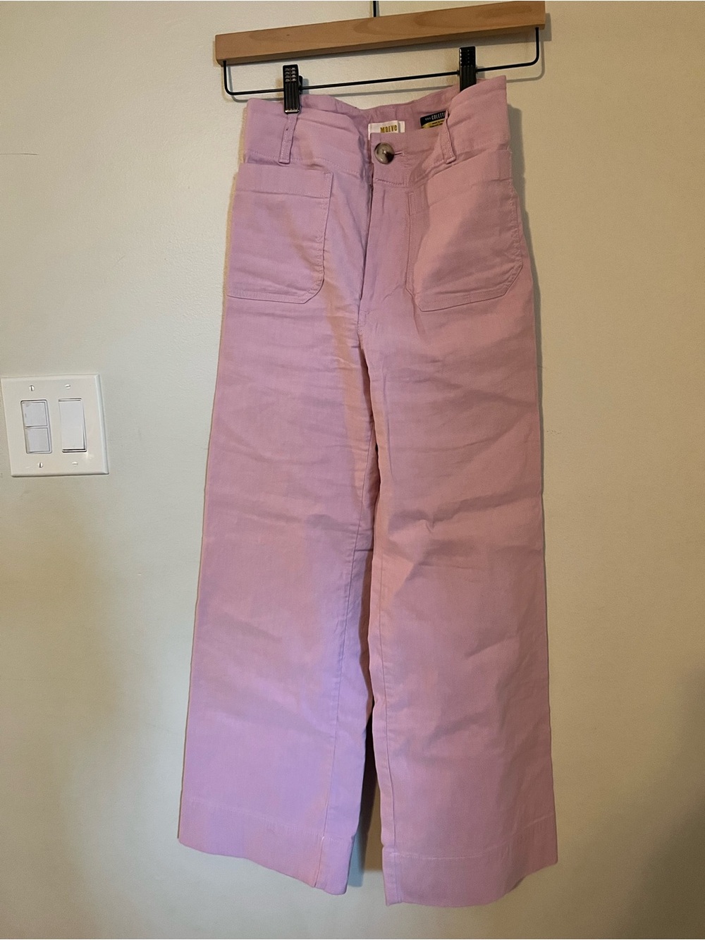 Anthropologie Colette Wide Leg Pant in Lavender Pink